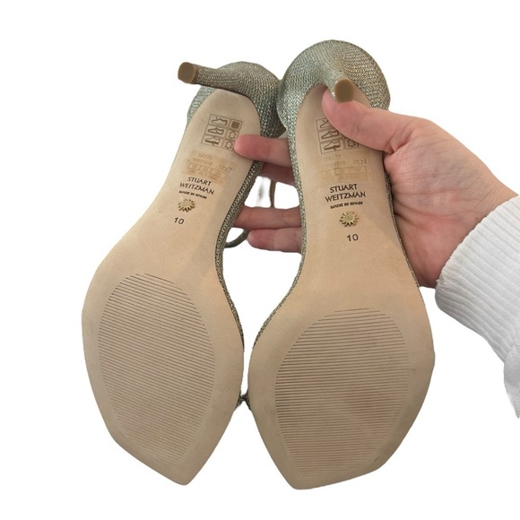 NIB Stuart Weitzman Women’s Nudistcurve 100 Ankle Strap Sandals in size 10 - Picture 9 of 11